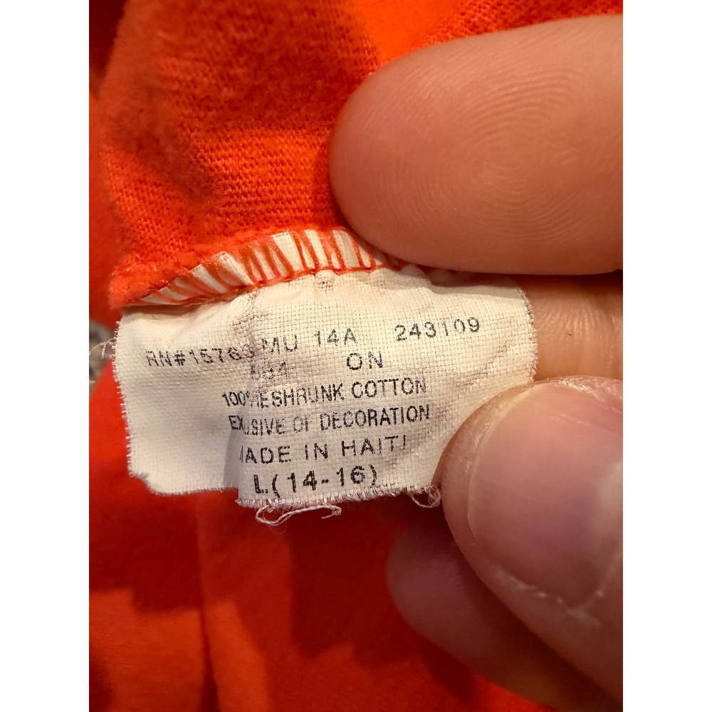 Harley-Davidson T-Shirt Kids L 14-16 Orange Bartlesville Ok Logo Graphic Tee * - Picture 6 of 13